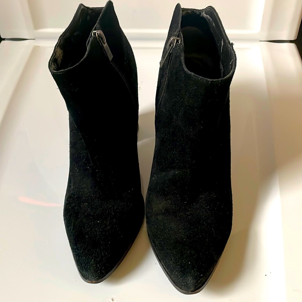 USED Black Suede Booties